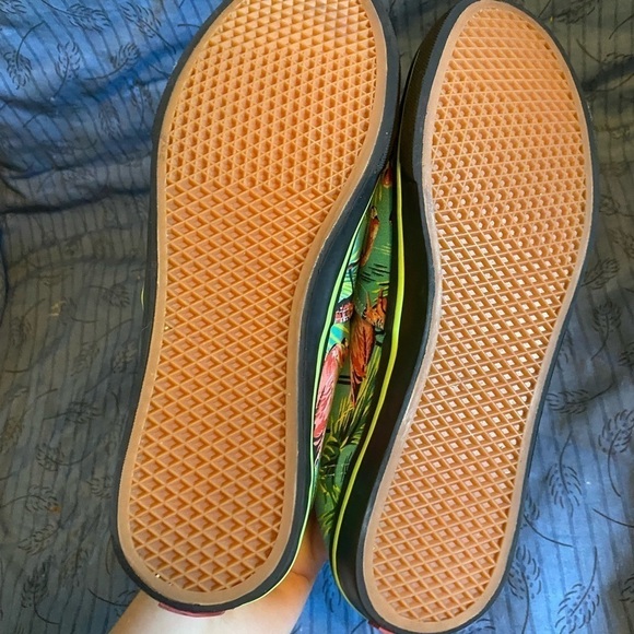 Vans new era custom design neon flamingo sneakers womens 8 - Picture 6 of 7